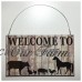 Welcome Farm Sign Hanging or Wall Plaque Country Horse Chicken Rooster Pig       302385973901